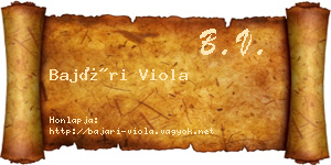 Bajári Viola névjegykártya